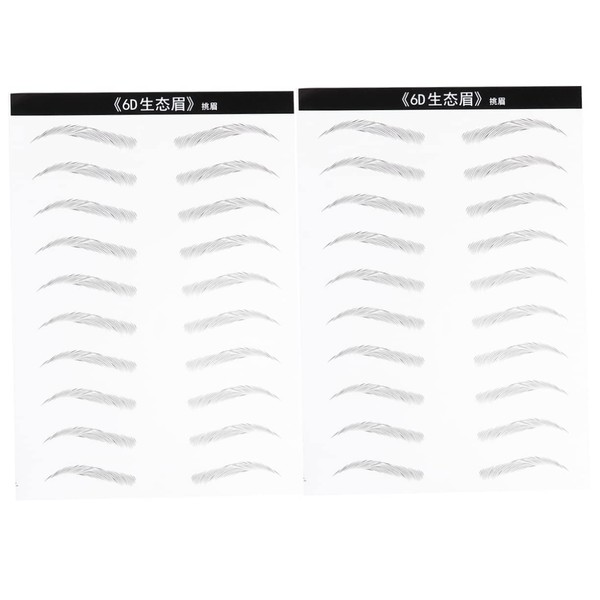 Beavorty 2sheets Eyebrow Stickers for Women of Hair-like Simulation Eyebrows