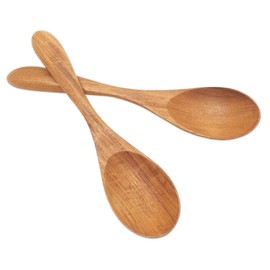 NOVICA Artisan Handmade Teak Wood Salad Spoons from Bali Pair Brown Indonesia Tableware Kitchen Accessories Serving Utensils Natural Materials [ 8.75in L x 2in W x 0.8in D] ' Hearty Meal' Pair