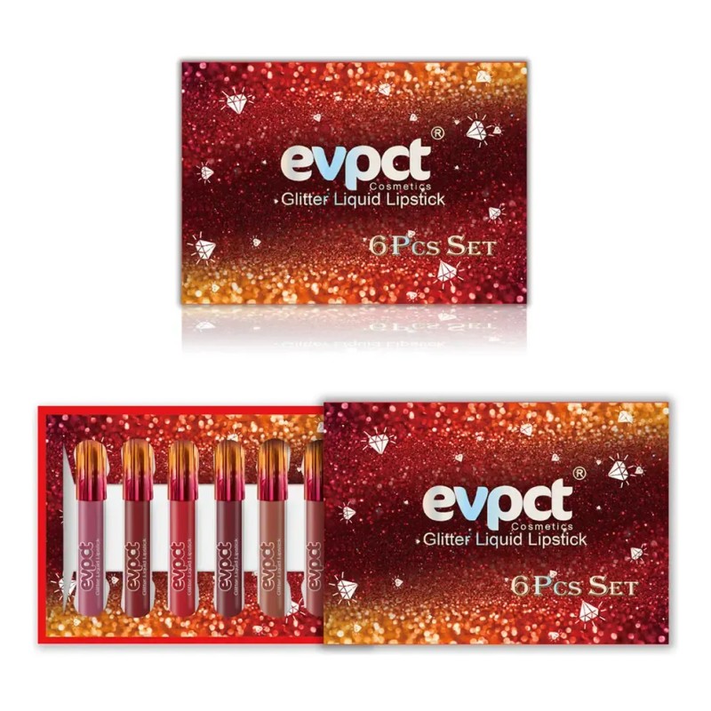 Set De Pintalabios Líquidos Lip Glosses, Mate A Purpurina,