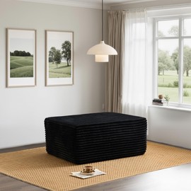 Boneless Ottoman for Couch,Oversize Poufs Footrest for Dorm
