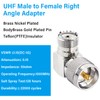 MOOKEERF PL259 Male to UHF Female Right Angle Adapter, 2-Pack