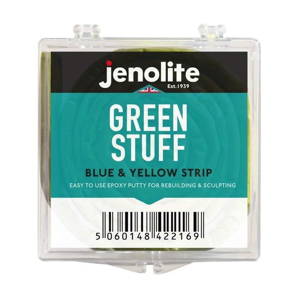 JENOLITE Green Stuff 36" (91cm) | Blue & Yellow Modelling/Gaming Putty | Easy to Mix & Quick Drying