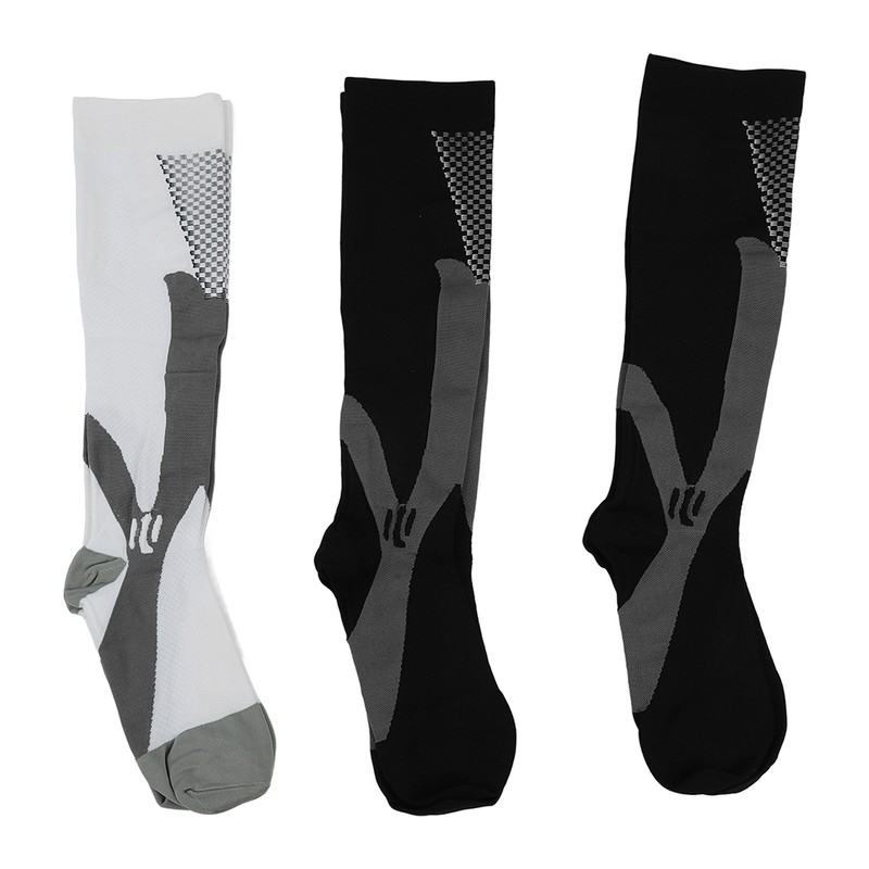 3 Packs Compression Socks Nylon Wire Ventilate Athletic Calf Socks