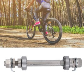 Bicycle Wheel Hub Axle Bike Parts Front Rear Axle Hollow Shaft Kit Replacement Bicycle Accessories for Mountain Bike Front Rear(Front)