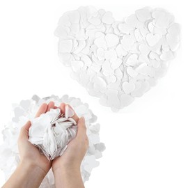 9000 Pcs Biodegradable White Heart Shaped Confetti,Love Shaped Wedding Confetti Table Confetti Tissue Confetti Engagement Confetti for Balloons Birthday Decoration Party Anniversary