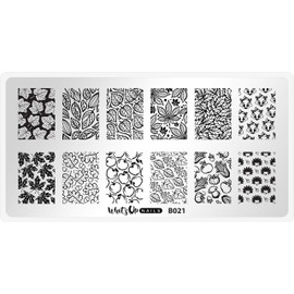 Whats Up Nails - B021 Autumn Tales Stamping Plate for Fall Nail Art Design
