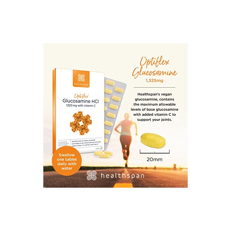 Healthspan Optiflex Glucosamine HCI 1,325mg with Vitamin C | Shellfish
