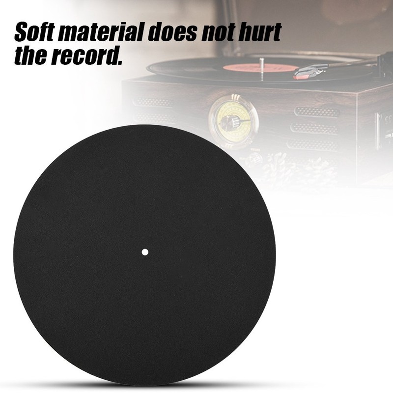 Turntable Record Mat, Turntable Platter Mat Ultra-Thin Anti-Static Soft Mat