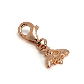 jewellerybox Rose Gold Dipped Sterling Silver Bee Clip on Charm