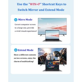 ABLEWE USB 3.0 to HDMI Adapter - USB to HDMI Converter 1080P Full HD Video Audio Adapter for PC Laptop Projector HDTV Compatible with Windows XP 7/8/8.1/10/11 Only-Updates Drivers