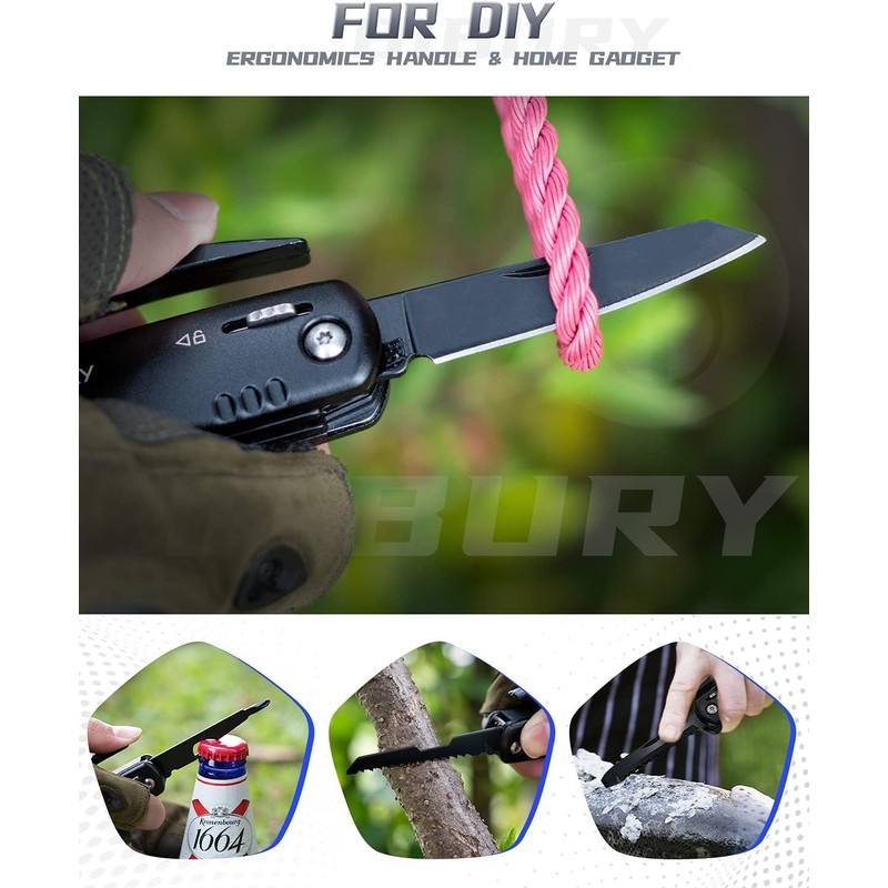 Gifts for Men, BIBURY Mini Hammer Multitool and Snowflake Multi