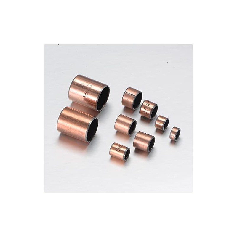 sourcing map Oilless Bushings 6 Pieces Sleeve (Smooth) Bearings, Wrapped