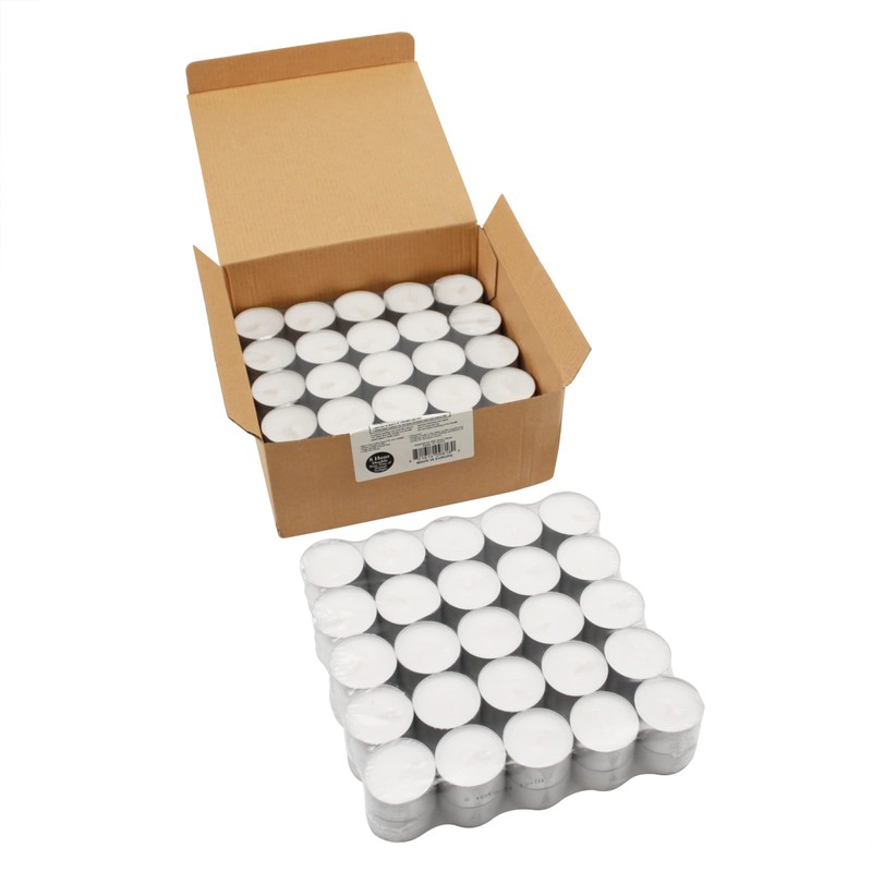 Stonebriar 100 Pack Unscented 8 Hour Extended Burn Time Tea