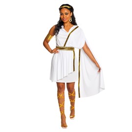 Morph Costumes Ancient Greek Goddess Toga Costume for Women - Roman Fancy Dress Outfit for Parties and Events, Small