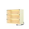 YLIEHS Off White LED Light Shoe Box, Three Layers with