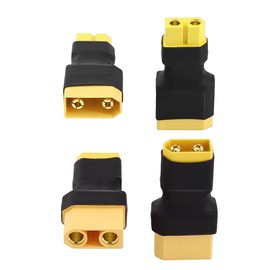 BABUVYA XT60 to XT90 Adapter,XT60 to XT90 Connector Without Wires RC LiPo Battery Connectors (XT60 to XT90 Male & Female Adapter)
