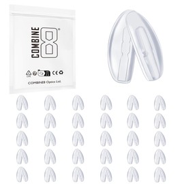 Combine8 Eyeglass Nose Pads, 30 Pairs Plug-in Clear Soft Silicone Glasses Nose Pad, Nose Pads for Eye Glasses Sunglasses and Eyewear