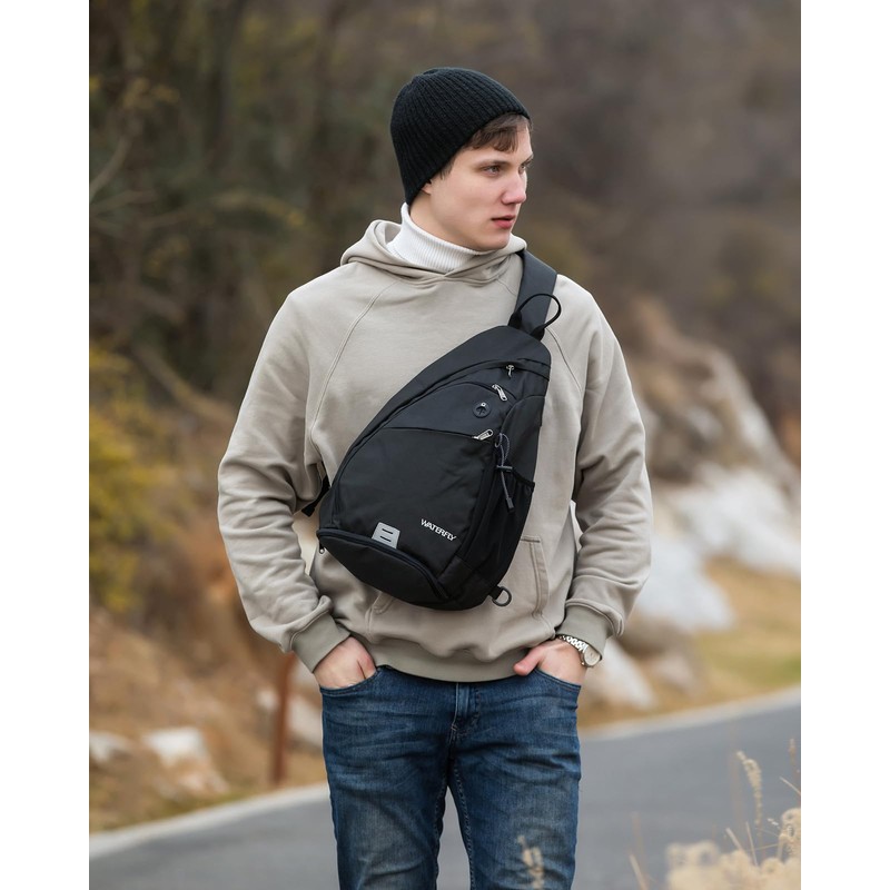 WATERFLY Sling Bag Crossbody Backpack: Over Shoulder Daypack Casual Cross
