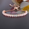 CiNily Mother's Day Gift Rose Gold Bracelet-Adjustable Opal Tennis Bracelet