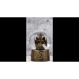 Occult Wicca Sabbatic Goat Baphomet Solve Et Coagula Glitter Water Globe