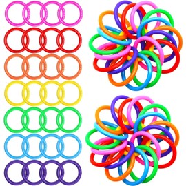 100PCS Plastic Loose-Leaf Ring, Multi-Color Notebook Binder Rings, DIY Tools for Keychain, Scrapbook, Index Cards, Book, Accessories and Document Stack (7 Colors Quantity Random shipments, 28mm)