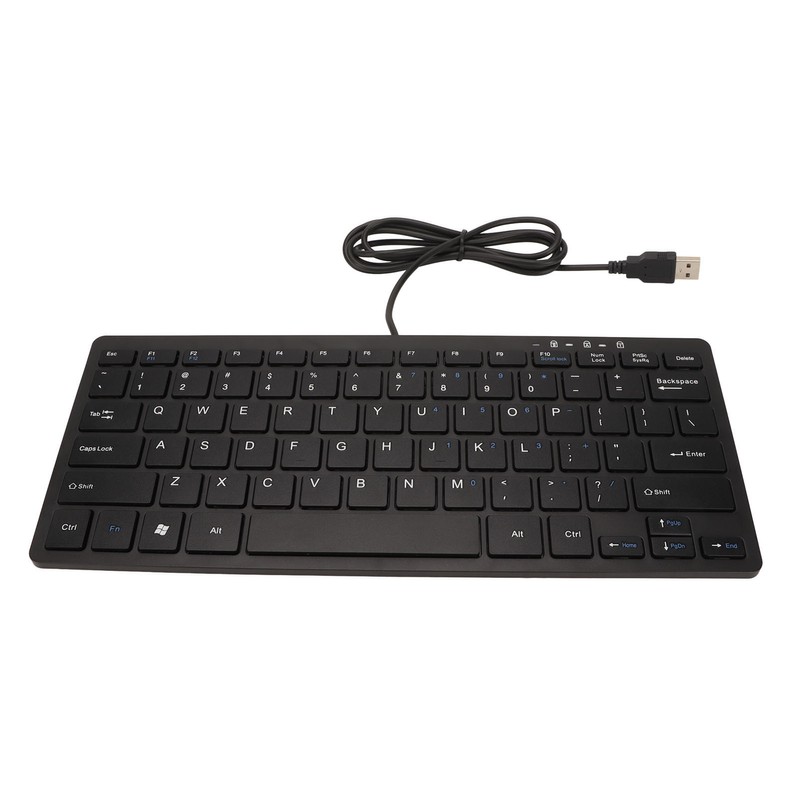 USB Wired Keyboard 78 Keys Ultra Thin Mini Portable Anti
