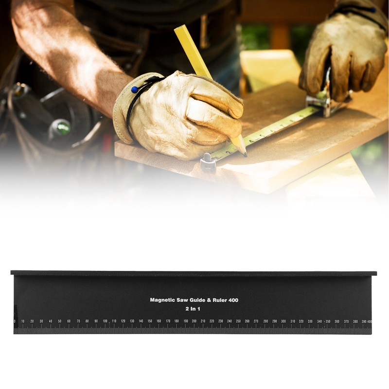 Multifunctional Protective Ruler Woodworking Scribing Aluminum Alloy Ruler HT202054