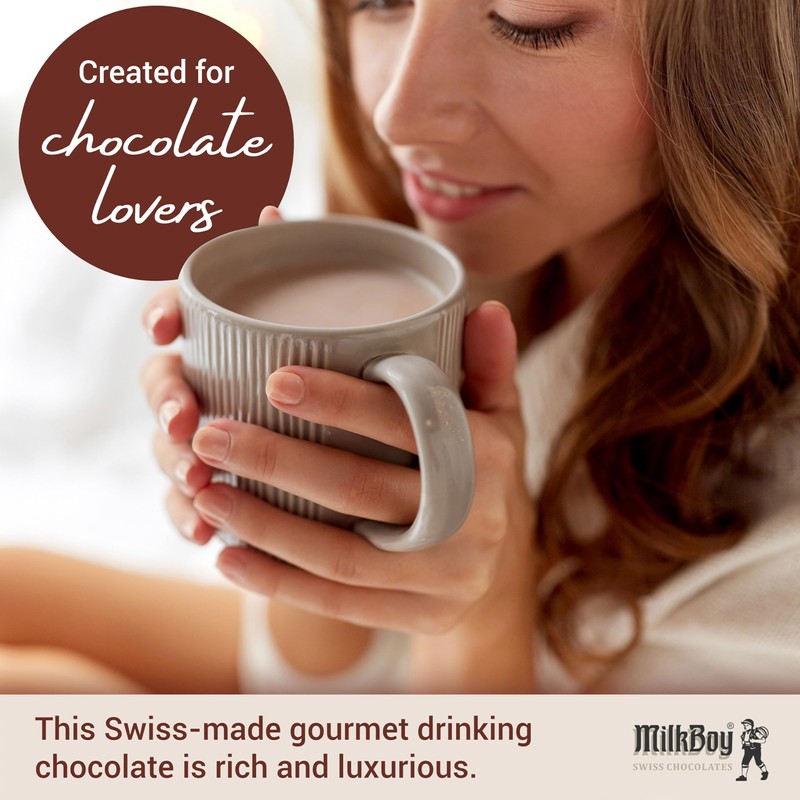 MilkBoy Gourmet Hot Chocolate Mix - Swiss Chocolate Drink for