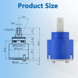 K35A Faucet Cartridge, Replacement Cartridge Compatible with La Torre, Gerber, Danze & Moen, Kitchen & Bathroom Faucet Cartridge Replacement