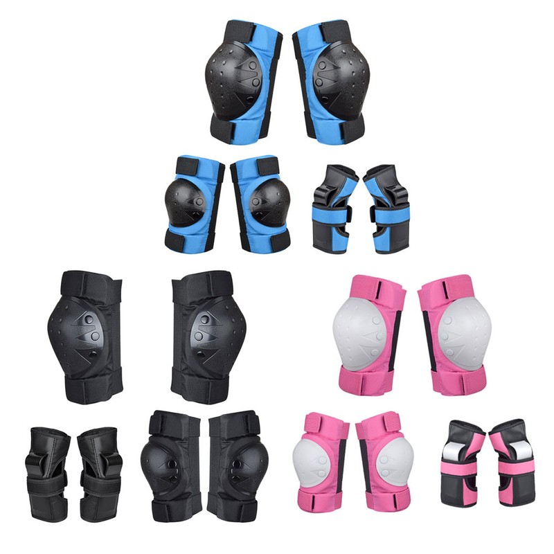 6 Pcs Adults Kids Knee Pads Elbow Pads Wrist Pads
