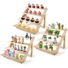 TOUNALKER 3PCS Wooden Cupcake Dispaly Stands, 5 Tiered Vendors Retail