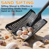 HIGHLIGHT Sifting Shovel, Heavy Duty Metal Sand Sifter for Beach,