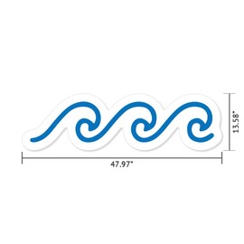 MightySkins Peel and Stick Art Removable Nature Lover Cute VSCO Girl Dorm Room Decor 48" Wave Sticker Vinyl Wall Decals