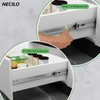 NECILO Silver 350mm Residential Drawer Runner, 45kg Load Capacity Full