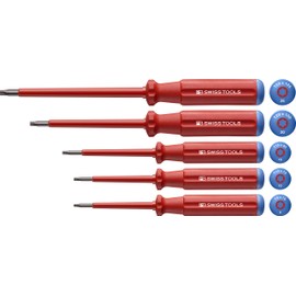 PB Swiss Tools Torx Electrician VDE Screwdriver Set PB 5549, 5-Piece (T9/T10/T15/T20/T25) | 100% Swiss Made | Fully Insulated up to 1000 V