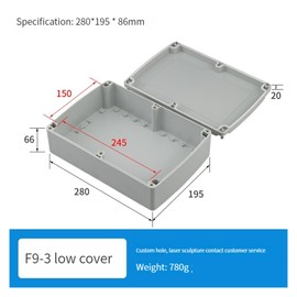 HKIDKK New Material Ip67 Waterproof Junction Box Plastic housing Ip67 Outdoor Electronic Safe Monitor Power Button Box (Color : 280X195X86MM)