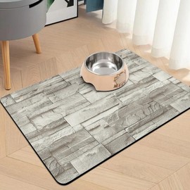 Pet Food Mats for Floor, Absorbent Dog Mat for Food and Water Dispenser Mat, Dog Food Mat Quick Dry Cat Food Mat Pet Supplies