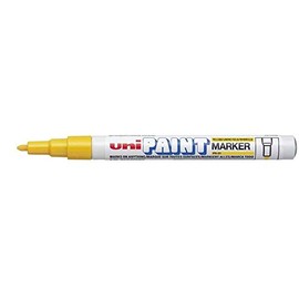Uni Coloured Paint Marker Multi Surface Opaque Outdoor Marking Fine Bullet Tip Pen PX-21 Yellow