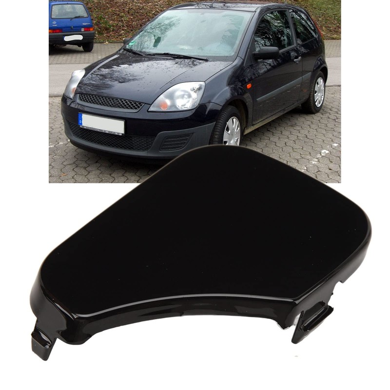 KIMISS 1375861 Front Bumper Tow Eye Cover Cap Black Tow