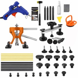 Patravious Paintless Dent Removal Kit for Cars,Dent Puller Kit with Golden Lifter,Slide Hammer,Premium Dent Lifter,Adjustable Golden Dent Remover Tools for Hail Damage Repair,Dings Damage DIY Repair