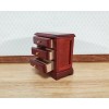 Town Square Miniatures Dollhouse Nightstand Side Table Mahogany 3 Drawer