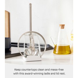 YAMAZAKI home TOWER-Ladle & Lid Stand, White