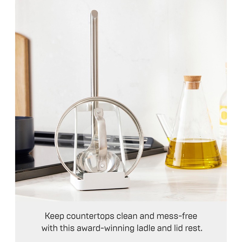 YAMAZAKI home TOWER-Ladle & Lid Stand, White