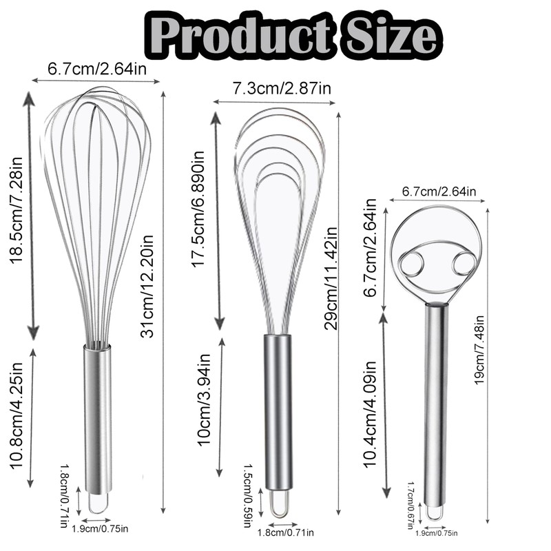 HUFHNWSO Whisk, plastic whisk, dishwasher-safe, length 30 cm, whisk