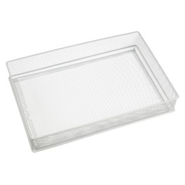YBM HOME White Mesh Desk Drawer Organizer Tray for Home and Office - Multipurpose Storage Holder