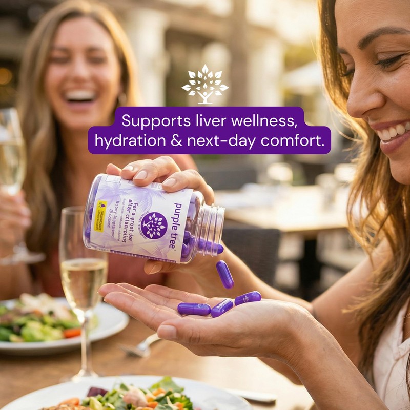 purple tree Post-Celebration Wellness Supplement for After-Drink Support | Hydration