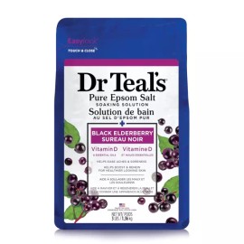 Dr. Teal's 닥터틸즈 퓨어 엡솜 마그네슘 솔트 블랙엘더베리 비타민D Dr. Teal's Pure Epsom Salt Magnesium Black Elderberry Vitamin D