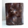 VINTAGE CRISLOID MARBLED CHOCOLATE BACKGAMMON DICE SHAKER CUP NEW OLD