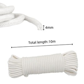 4mm Self Watering Wick Cord for Vacation, 10m Potted Waterer Rope, DIY Automatic Watering Device, System Potted Plant Sitter Auto Drip Irrigation Waterer to Water African Violet Cotton String Rope