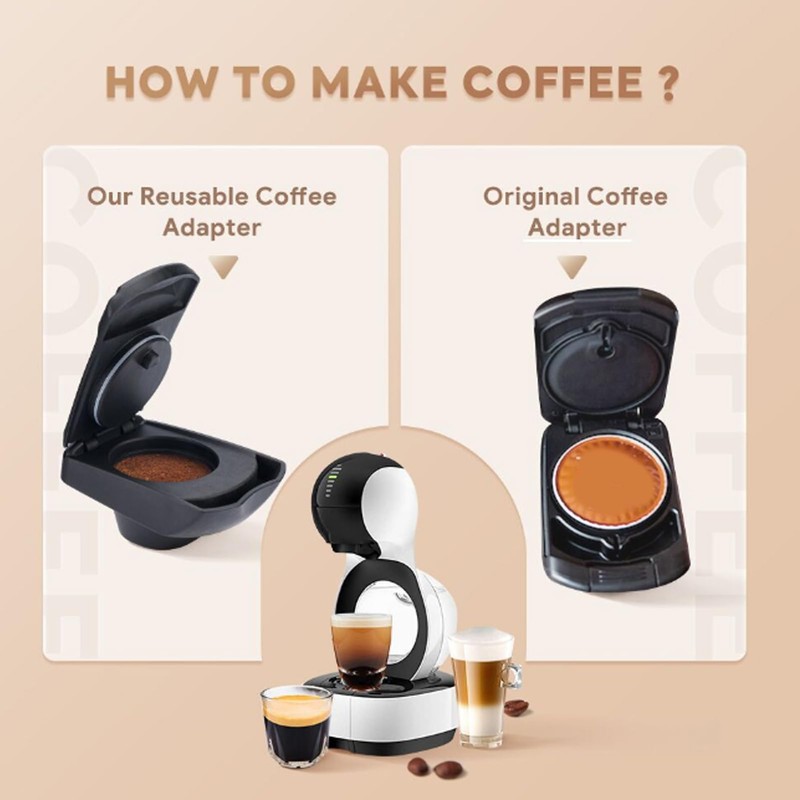 Reusable Capsule Adapter for Dolce Gusto, Refillable Coffee Capsule Adapter,